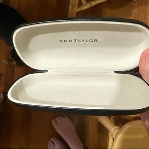 Ann Taylor Black and Cream Eyeglass Case